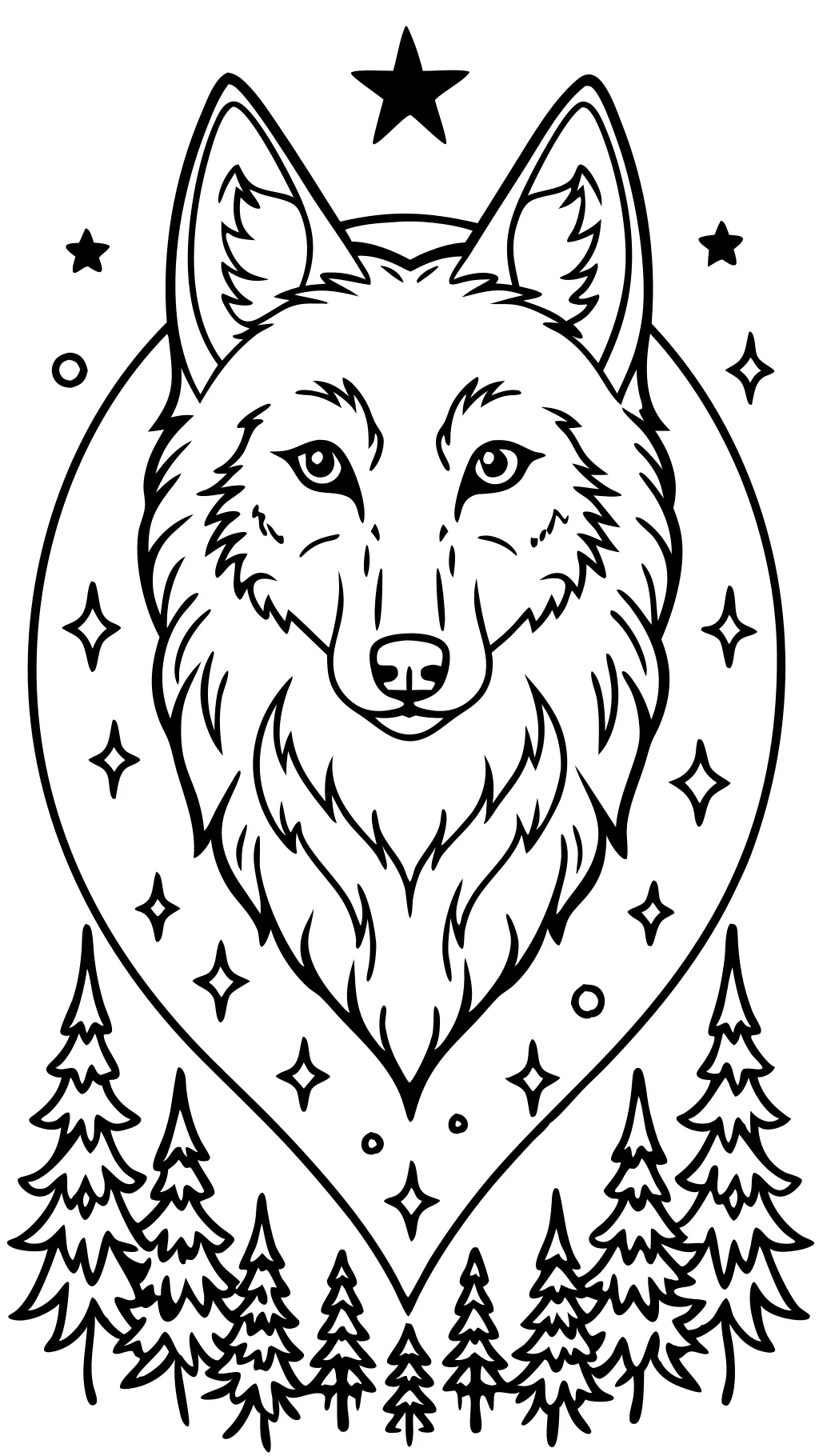 coloriages adultes des loups